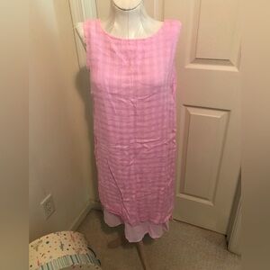 Garron chemise xs pink 100% linen and underbody 100% cotton
